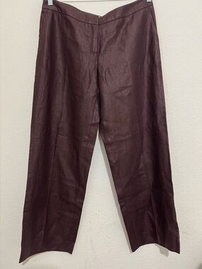 MaxMara Linen Chocolate Brown trousers